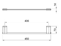 NOVASERVIS METALIA 9 držák ručníků 450 mm, chrom   0927,0