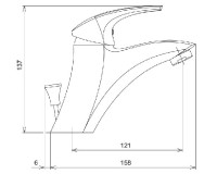 NOVASERVIS METALIA ECO+ baterie umyvadlová stojánková, bez výpusti, chrom   57002/1,0E