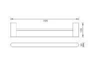 NOVASERVIS TITANIA NATY Chrom držák ručníků 600 mm, dvojitý, chrom   66625,0