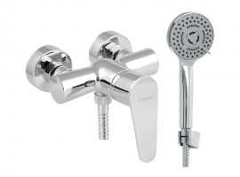 NOVASERVIS TITANIA Fresh ECO baterie sprchová nástěnná,s příslušenstvím,rozteč 100mm,chrom  96065,0E