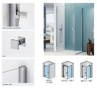 RONAL ANNEA AN1C sprchové dveře jednokřídlé 700-1000 mm, levé, aluchrom, čiré   AN1CGSM15007