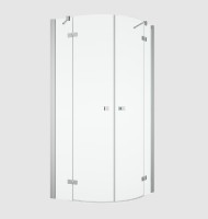 RONAL ANNEA ANR kout čtvrtkruh s dvoukřídlými dveřmi 900 rádius 550, aluchrom, čiré   ANR550905007