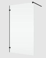 RONAL ANNEA ANTW1 boční stěna v 90° 300-1200mm,L-kování,stabilizační vzpěra,černá,čiré  ANTW1SM10607
