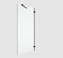 RONAL ANNEA ANTW boční stěna v 90° 300-1200 mm, L-kování, rohová vzpěra, černá, čiré   ANTWSM10607