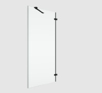 RONAL ANNEA ANTW boční stěna v 90° 300-1200 mm, L-kování, rohová vzpěra, černá, čiré   ANTWSM10607