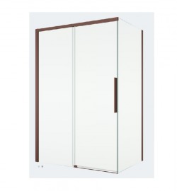 SanSwiss ORIANA boční stěna v 90° š. 800, bordeaux metal, sklo čiré   D36F10802307