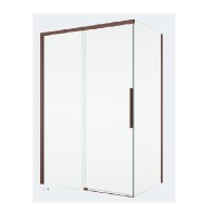 SanSwiss ORIANA boční stěna v 90° š. 800, bordeaux metal, sklo čiré   D36F10802307