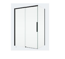 SanSwiss ORIANA boční stěna v 90° š. 800, černá, sklo čiré   D36F10800607