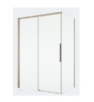 SanSwiss ORIANA boční stěna v 90° š. 800, champagne metal, sklo čiré   D36F10802207