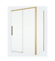 SanSwiss ORIANA sprchové dveře 1-křídlé+pevná stěna,š.do 2000,gold brushed, sklo čiré   D36S2SM21307