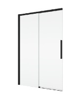 SanSwiss ORIANA sprchové dveře 1-křídlé+pevná stěna,š.1200, černá, sklo čiré   D36S21200607