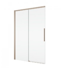 SanSwiss ORIANA sprchové dveře 1-křídlé+pevná stěna,š.1200,champagne metal,sklo čiré   D36S21202207