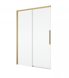 SanSwiss ORIANA sprchové dveře 1-křídlé+pevná stěna,š.1200, gold brushed, sklo čiré   D36S21201307