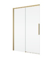 SanSwiss ORIANA sprchové dveře 1-křídlé+pevná stěna,š.1200, gold brushed, sklo čiré   D36S21201307