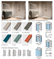RONAL WALK-IN EASY STR4P One Color pevná stěna samostatná 1600mm, Salvia,čiré STR4P1606407