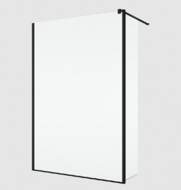 RONAL BTE2 krátká otočná stěna v 90° pro STR4P š.420mm, černá,sklo čiré   BTE204200607