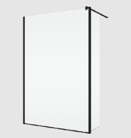 RONAL BTE2 krátká otočná stěna v 90° pro STR4P š.420mm, černá,sklo čiré   BTE204200607