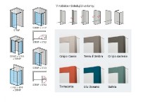 RONAL BTE2 krátká otočná stěna v 90° pro STR4P š.420mm, Salvia,čiré BTE204206407