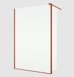 RONAL BTE2 krátká otočná stěna v 90° pro STR4P š.420mm, Terracotta,čiré   BTE204206507