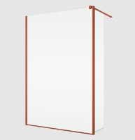 RONAL BTE2 krátká otočná stěna v 90° pro STR4P š.420mm, Terracotta,čiré   BTE204206507