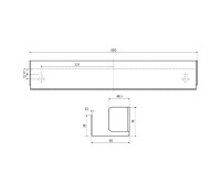 BEMETA LIVING polička 500 x 70 x 90 mm, černá   101502400