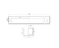 BEMETA LIVING polička 600 x 70 x 90 mm, černá   101502410