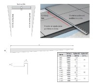 ACO přechodová lišta ShowerStep levá, délka 1490 mm, výška 15 mm, černá   9010.91.44