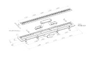 PLB - odtokový žlab 2v1 plastový kombi s roštem, design 4, 650 mm, černá   SZA7650