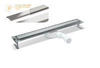 PLB - odtokový žlab nerezový univerzální s roštem, design 4, 650 mm, nerez   SZU4650