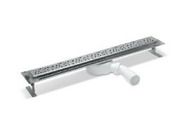 PLB - odtokový žlab nerezový univerzální s roštem, design 5, 650 mm, nerez   SZU5650
