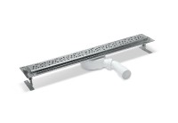 PLB - odtokový žlab nerezový univerzální s roštem, design 5, 650 mm, nerez   SZU5650
