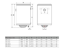 HAKL Zásobníkový elektrický ohřívač BG 80v 2 kW   HABG80V