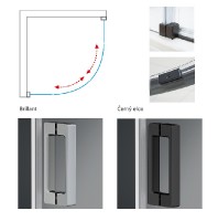 ROLTECHNIK CARIBA sprchový kout, čtvrtkruh CIR55 900x2000, černá, čiré sklo   CI R55 090200 NPE