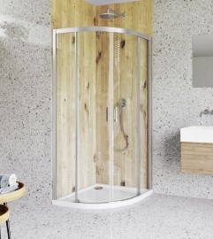 ROLTECHNIK CARIBA sprchový kout, čtvrtkruh CIR55 800x2000, brillant, čiré sklo   CI R55 080200 VPE