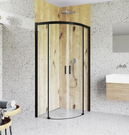 ROLTECHNIK CARIBA sprchový kout, čtvrtkruh CIR55 900x2000, černá, čiré sklo   CI R55 090200 NPE