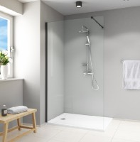 ROLTECHNIK EQUI sprchová zástěna Walk In EITWF 1000x2000 mm černá, čiré sklo   EI TWF 10020 NPE
