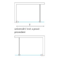 ROLTECHNIK MELINA sprchová zástěna 900mm, Walk In bezrámová černá, čiré sklo   MI TWE 090200 NPE