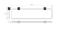 BEMETA BRILIA polička 450x25x130 mm, stříbrná lesk  177204022