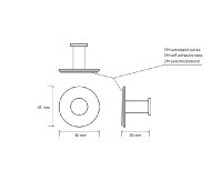 BEMETA EASY háček jednoduchý,nerez, stříbrná mat  163106365