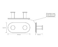 BEMETA EASY háček dvojitý, nerez, stříbrná mat  163106375