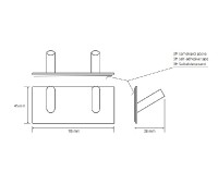 BEMETA EASY háček dvojitý, nerez, stříbrná mat  163106275