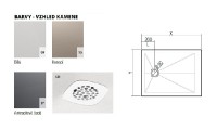 RONAL AIR W37A sprchová vanička, obdélníková 900 x 700 mm, litý mramor, antracit W37AS09007017