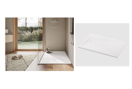 RONAL AIR W37A sprchová vanička, obdélníková 900 x 700 mm, litý mramor,  bílá   W37AS09007009