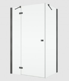 RONAL ANNEA ANT boční stěna v 90°,š.700 gun metal brushed,čiré   ANT07002607