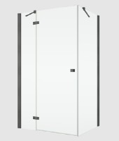 RONAL ANNEA ANT boční stěna v 90°,š.700 gun metal brushed,čiré   ANT07002607