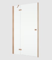 RONAL ANNEA AN13W 1-křídlé dveře+stěna,panty vlevo,1000 copper brushed,čiré   AN13WG10002707