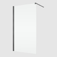 RONAL ANNEA ANT1 boční stěna v 90° 300-1200 mm, gun metal brushed,čiré   ANT1SM12607