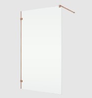 RONAL ANNEA ANTW1 boční stěna v 90° 900 mm,L-kování, copper brushed,čiré   ANTW109002707