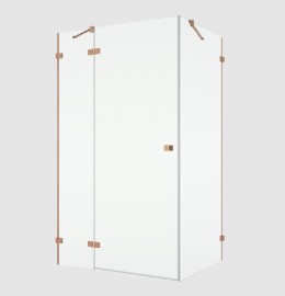 RONAL ANNEA ANTW boční stěna v 90°,š.900 copper brushed,čiré   ANTW09002707