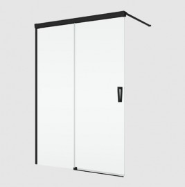 RONAL CADURA CAW2 pevná stěna samostatná Walk-in+posuvný díl 1401-1600 černá,Screen  CAW2DSM20687